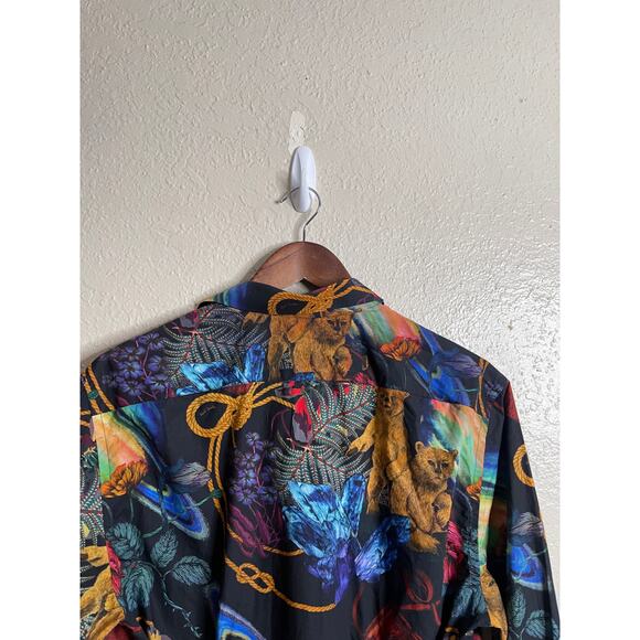 Paul Smith Explorer Print Shirt Lightweight Mens Medium - Picture 9 of 12